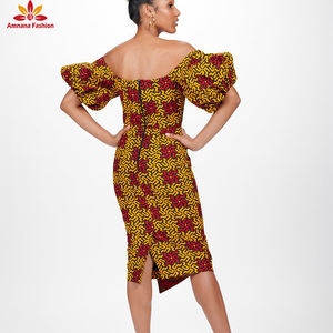 <strong>New</strong> <strong>Fashion</strong> off Shoulder Dress Women African Ankara Traditional Dresses <strong>Kitenge</strong> Designs With a Nice Quality - Product Image 2