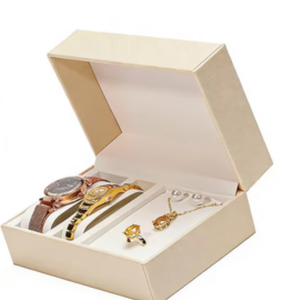 Boîte de rangement rectangulaire de protection pour montres, colliers et bagues – Coffret cadeau pour bijoux et montres – Offre spéciale - Product Image 1