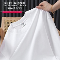 T-shirt à manches longues en tricot pour homme, 85% coton/15% polyester, 260g, respirant, col rond, coupe classique, décontracté, vintage, essentiel