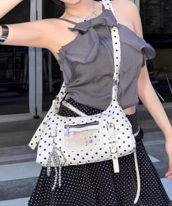 Viviblook Z328AS02 – sac à bandoulière rétro pour femmes, sacs à main à pois de couleur contrastée, nouveau sac à bandoulière de grande capacité - Product Image 4