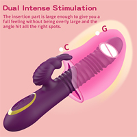 Neuer wiederaufladbarer, wasserdichter, stoßender Rabbit-Vibrator mit Klitoris- und G-Punkt-Stimulation, Heizfunktion und USB-Aufladung für erwachsene Frauen