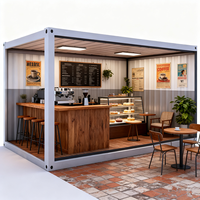 Magasin mobile préfabriqué 10 pieds 20 pieds Maison-conteneur contemporaine pour bar Café Boutique modulaire mobile Magasin de proximité