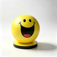 Sculpture en résine visage souriant de dessin animé, ornement artistique mignon, taille et forme personnalisées, pour décoration extérieure, jardin, table intérieure, parc, hôtel