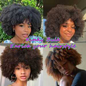 Vente en gros de lots de Nobles 12 pouces Kinky <span class=keywords><strong>Twist</strong></span> de meilleure qualité, or, Afro Kinky Bulk, mèche 10 brins/paquet, tresse au crochet - Product Image 6