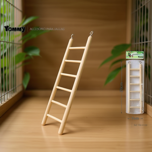 Escalera de Madera con Rejilla para Suministros de Aves - Product Image 3