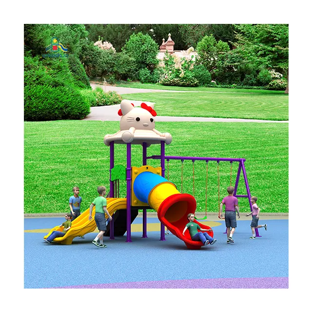 Corrediça comercial de quintal com jogo de balanço para playground infantil, atacado de fábrica