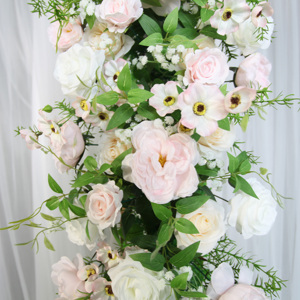 Nhân Tạo Màu Trắng Màu Hồng Hoa Hàng Lụa Hoa Hàng Sắp Xếp Đám Cưới Trang Trí Nội Thất Lối Lối Lối Chạy Hoa Á Hậu Cho Đám Cưới - Product Image 3