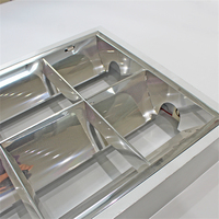 Lampe encastrée moderne T8 à grille, 2x18w à 4x36w, haute efficacité, avec grille à lamelles, luminaire fluorescent 2 pieds 4 pieds
