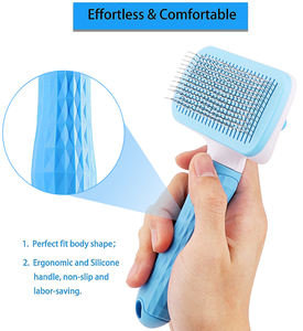 Cepillo removedor de pelo para perros, peine de aseo y cuidado para gatos para perros de pelo largo, elimina pelos, cepillo de baño de limpieza, suministros para perros - Product Image 2