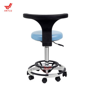 Silla <span class=keywords><strong>de</strong></span> Hospital Redonda Azul AntluPlus, Silla Dental con Reposapiés Ajustable para Clínica Profesional - Product Image 2