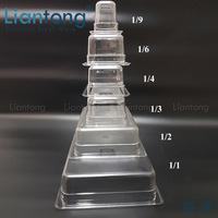 Conteneur alimentaire en polycarbonate de taille standard pour hôtel, restaurant, buffet, bac à crème glacée Gastronorm