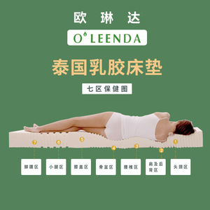 ที่นอนยางพาราธรรมชาติ O'LEENDA หนา 5 ซม. 7.5 ซม. 10 ซม. 15 ซม. ป้องกันสารก่อภูมิแพ้ เพื่อการนอนหลับที่ดีต่อสุขภาพ - Product Image 4