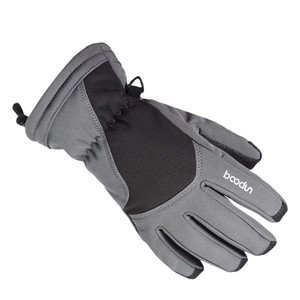 Guantes de esquí para niños, forro polar gris, impermeables, cálidos para invierno, equipo deportivo para exteriores, de 6 a 12 años - Product Image 2