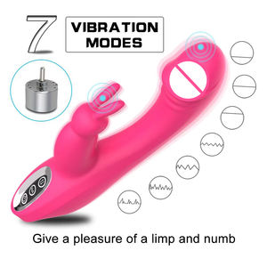 Вибратор-кролик для стимуляции точки G и клитора, мощный, с двойным мотором, силиконовый, водонепроницаемый, перезаряжаемый массажер для женщин - Product Image 3