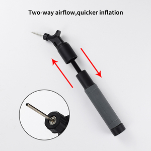 スポーツ & エンターテイメント用インフレータブルバスケットボールとサッカーボール用ポータブルダブルアクション手の空気ポンプ - Product Image 5
