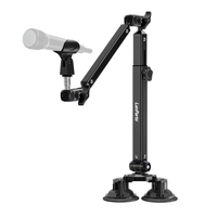Support universel 3/8 "5/8" adaptateur support de microphone en métal pince de bureau support de micro bras de microphone de diffusion flexible