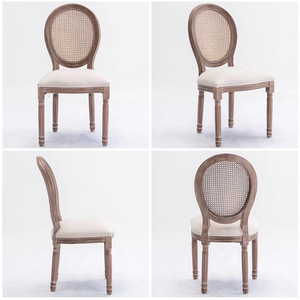 GSD Outdoors Bistro <strong>Chairs</strong> Patio French Country Farmhouse Wood Round Back Dining <strong>Chair</strong> for Dining and Living Room Premium <strong>Chair</strong> - Product Image 4