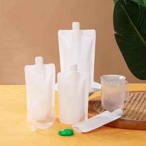 Biểu tượng tùy chỉnh Trắng PET/CPP đóng gói chất lỏng đứng lên túi nhỏ nhất Top Spout túi nước trái cây cho cửa hàng và siêu thị sử dụng - Product Image 1