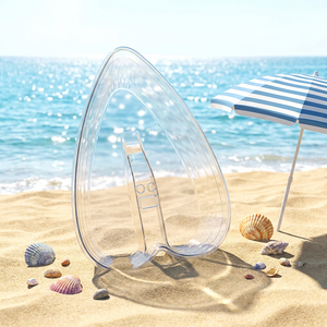 Kayak transparent en plastique en forme de cœur, bateau <span class=keywords><strong>à</strong></span> pagaie <span class=keywords><strong>clair</strong></span> pour touristes, équipement de jeux aquatiques - Grande Vente - Product Image 3