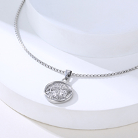 Mythologie Vintage Zeus Pendentif 20mm En Acier Inoxydable Hommes Pièce Ronde Grec Ancien Zeus Pendentif Collier