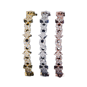 กำไลข้อมือเงินแท้ประดับมอยส์ซาไนต์ ชุบโรเดียม รูปเลข 8 สื่อถึงความนิรันดร์ สำหรับผู้หญิง - Product Image 2