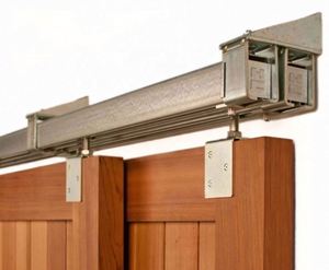 ชุดอุปกรณ์ประตูบานเลื่อนแบบรางคู่ WEKIS รุ่นโมเดิร์น ทำจากทองเหลืองและเหล็กกล้า ทนทาน เหมาะสำหรับห้องนั่งเล่น ป้องกันเสียงรบกวน - Product Image 2