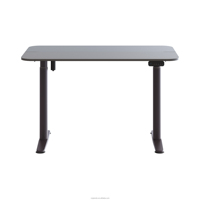 Bureau électrique réglable en hauteur gris minimaliste, table de travail ergonomique moderne en métal pour jeux et ordinateur, mobilier de bureau à domicile
