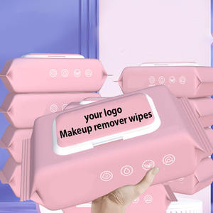 メイク落としワイプ個人用自社ブランド防水カスタムロゴメイク落としウェットワイプ - Product Image 1