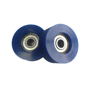 Ruedas recubiertas de poliuretano personalizables Ruedas de silicona de goma PU con núcleo de metal de acero inoxidable de aluminio con rodamiento - Product Image 3