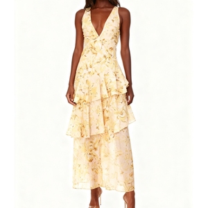 เดรสเข้ารูปผ้าชีฟองคล้องคอเซ็กซี่ของผู้หญิงแฟชั่น - Product Image 2