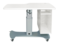Durable Wide-Platform TB-S280 Electric Adjustable with PC Holder and Monitor Mount Instrument Table for Optometry Clinic Use