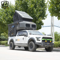 Huntoo 4x4 Camping-car en aluminium à glissière pour camionnette, tout-terrain, avec salle de bain, cuisine et énergie solaire
