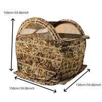 Tente de chasse camouflage imperméable personnalisable à 180 degrés pour la chasse aux oiseaux aquatiques et les leurres