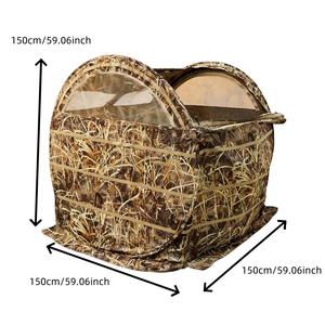 Tente de chasse imperméable à l'eau pour la chasse au dinde, au cerf et à l'ours, avec camouflage dissimulé à 180 degrés pour une vision extérieure complète - Product Image 6