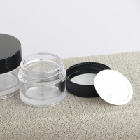 Pots d'emballage cosmétique en plastique transparents de 5ml 4oz 6oz 8oz avec couvercle blanc pour crème d'oeil de lotion de soin de peau et crème de corps