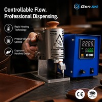 Distributeur d'adhésif thermofusible électrique portable 200 ml, applicateur de colle de précision, têtes multi-tailles pour papier/sacs en film, cuir, carton