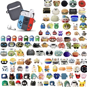 Étui pour AirPods 3D mignon de dessin animé, housse de protection amusante, personnage amusant, TPU souple, résistant aux chocs, compatible avec la charge sans fil, AirPods 1 <span class=keywords><strong>2</strong></span> 3 Pro - Product Image 1