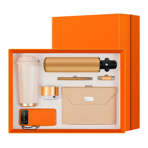 लक्जरी प्रचार कस्टम pu चमड़े नोटबुक पेन वैक्यूम बोतल के साथ यूएसबी फ्लैश ड्राइव छाता पावर बैंक बिजनेस गिफ्ट बॉक्स सेट - Product Image 5