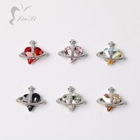 Luxe Valentijnsdag Winter Hart Strass Zirkoon Hart Nagelkunst Charms Accessoires Decoratie