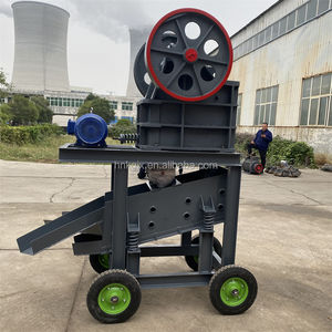 Продажа дешево, портативная щековая дробилка PE200 * 300 с экраном, используемая в песчано-гравийных ярдах, щековая дробилка, первичная щековая дробилка - Product Image 3