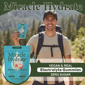 Gomitas Hidratantes con Electrolitos, Suplemento Vegano de Hidratación con <span class=keywords><strong>Magnesio</strong></span>, <span class=keywords><strong>Potasio</strong></span>, Zinc, Vitamina C <span class=keywords><strong>y</strong></span> Sal Marina del Himalaya - Product Image 3
