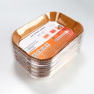 100 Uds revestimientos de pergamino desechables de grado alimenticio revestimiento de papel para hornear de doble cara para <span class=keywords><strong>Ninja</strong></span> DZ201 Foodi freidora de aire <span class=keywords><strong>dual</strong></span> para azúcar - Product Image 1