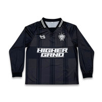 Streetwear sepak bola Retro pakaian olahraga kustom sepak bola lengan panjang tersublimasi Jersey