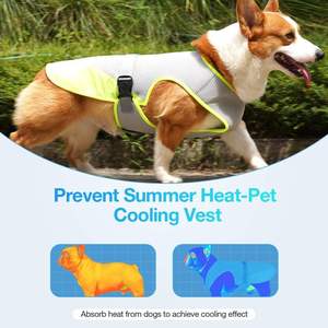 Gilet d'été personnalisé en polyester pour animaux de compagnie – Adorable chemise sans manches pour chien avec fonction rafraîchissante, lavable, prévention des coups de chaleur <span class=keywords><strong>HW</strong></span> - Product Image 6