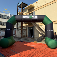 Arche gonflable personnalisée pour événements sportifs avec souffleur d'air continu, arche gonflable facile à installer pour activités scolaires et sponsorisées