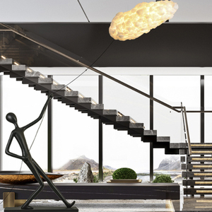 Nghệ thuật tác phẩm điêu khắc đám mây treo đèn trang trí biệt thự bức tượng ánh sáng phòng trưng bày nghệ thuật khách sạn showroom nổi đám mây Mặt dây chuyền đèn - Product Image 4