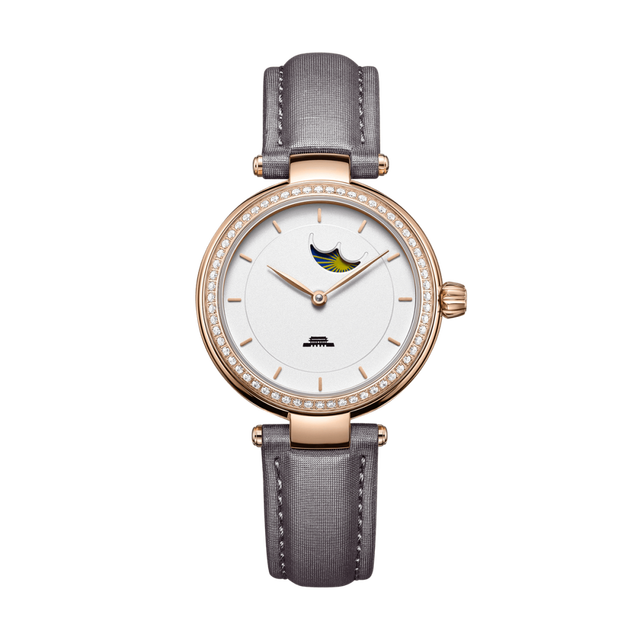 Beijing Day and Night Display Automatic Watch 32.5mm Lady Automatic Watch Mechanical Leather Band Elegant Luxury Watch Woman