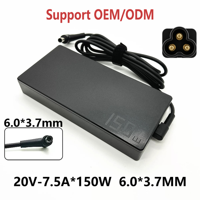 150W 20V 7.5A PD 3.0 Fireproof 6.0*3.7MM AC Adapter Laptop Charger Power Supply for ASUS