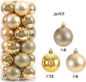 Boules de Noël personnalisées de luxe dorées de 6 cm avec logo sur mesure, décoration de fête d'anniversaire, ornement de Noël personnalisé - Product Image 2