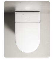 Toilette moderne grise allongée de haute qualité avec siège chauffant, chasse d'eau siphonique, montage mural, télécommande incluse, hôtels, villas, siphon en P